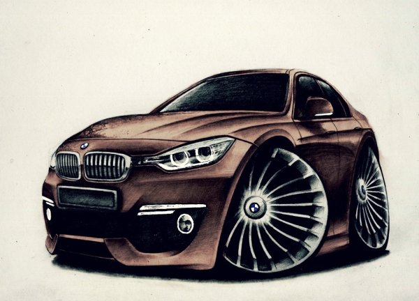 Рисование машина BMW