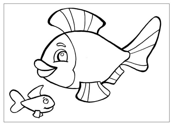 Раскраска рыбка