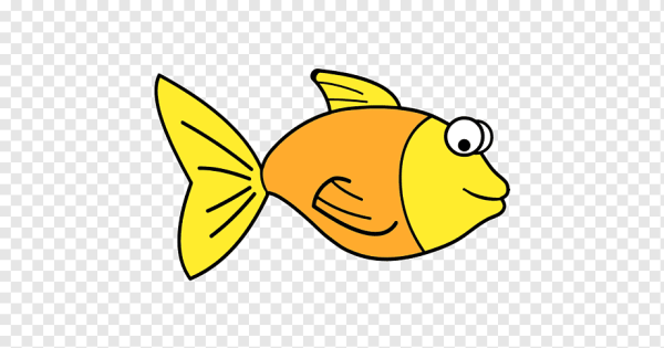 Маленькая рыбка мультяшная