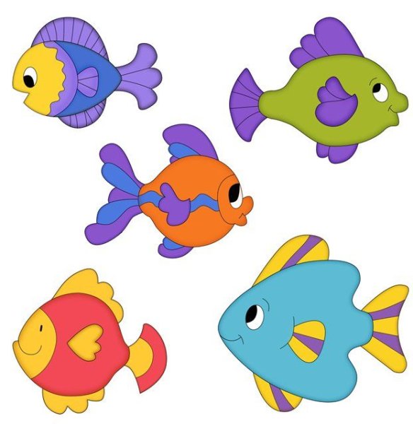 Рыбки для раскрашивания детям