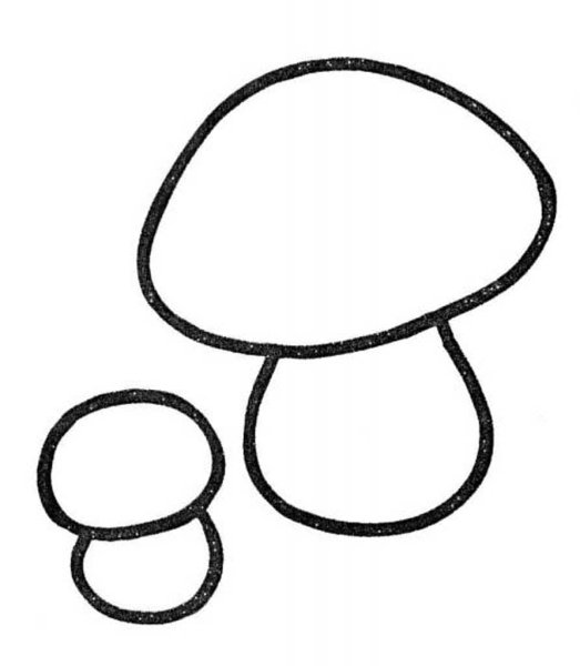 Грибы раскраска для детей