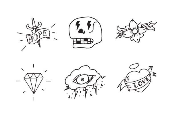 Простой партак для тату эскиз