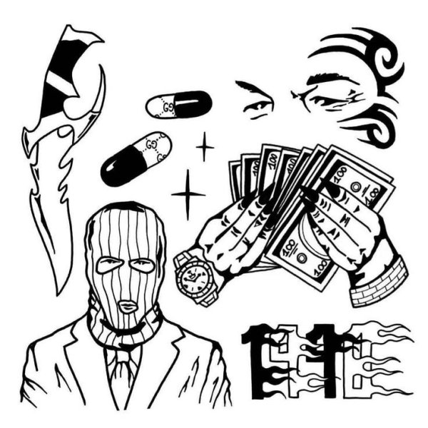 Маленькие тату в стиле андеграунд