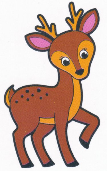 Олененок раскрашенный