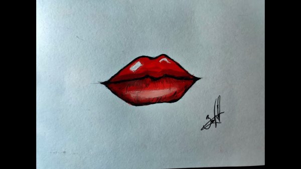 Фото нарисованных губ