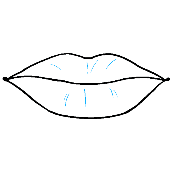 Губы для срисовки легкие