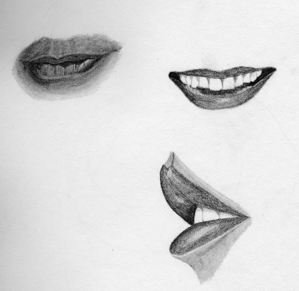 Красивые губы рисунок