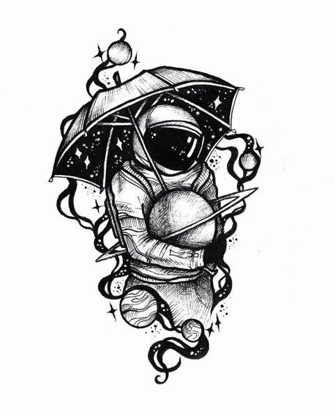 Абстракция черно белая Графика