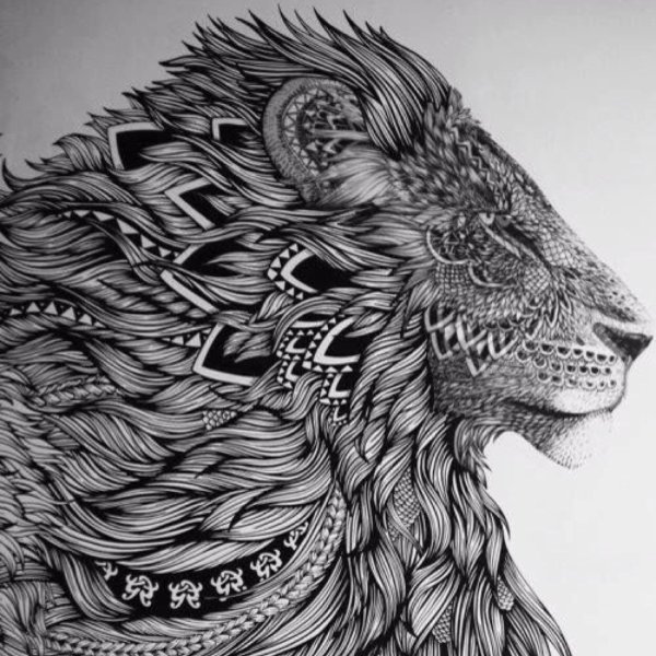 Тигр тату эскиз