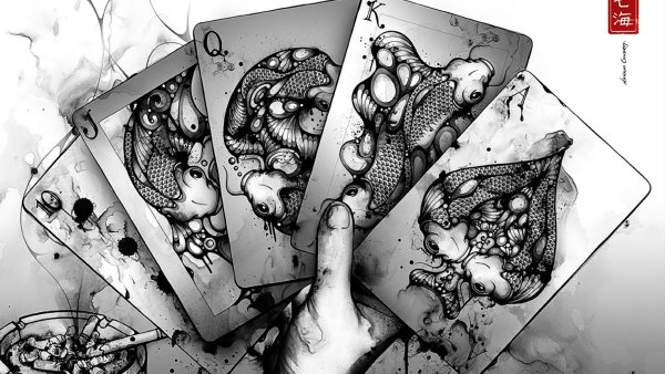 Эскиз тату злая Панда