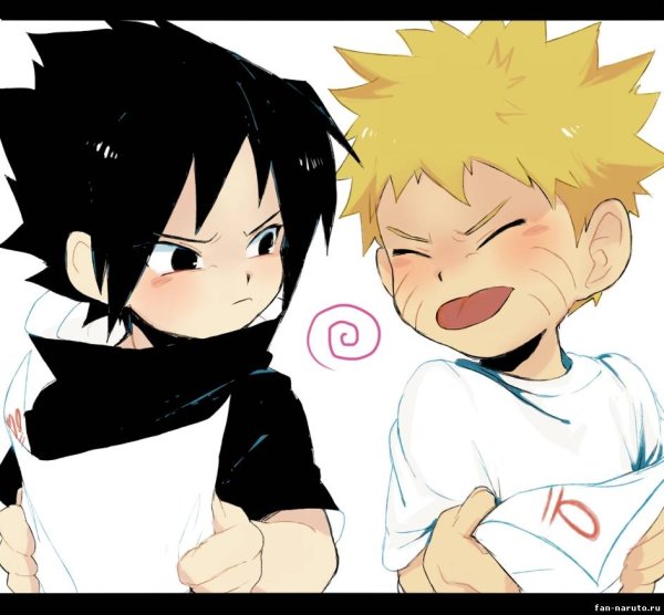 Наруто и Саске в детстве