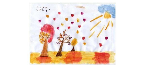 Осенний пейзаж для детей в детском саду