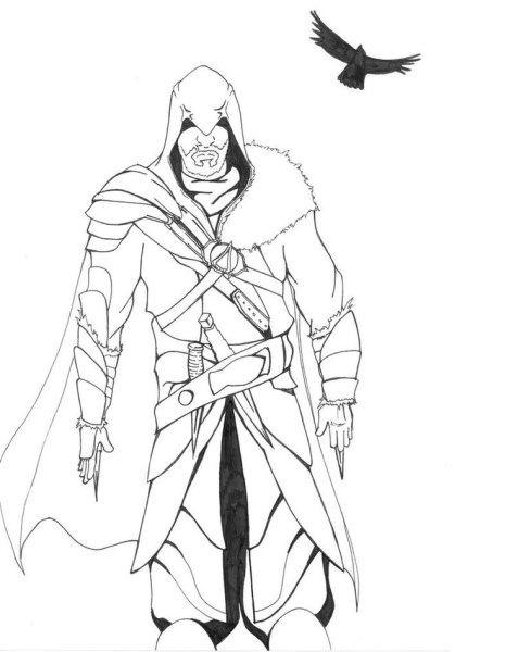 Раскраска ассасин Крид 4