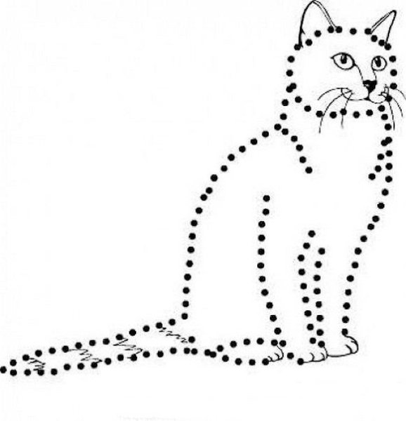 Рисование животных по точкам для детей