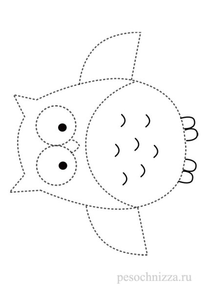 Обводить по точкам для детей