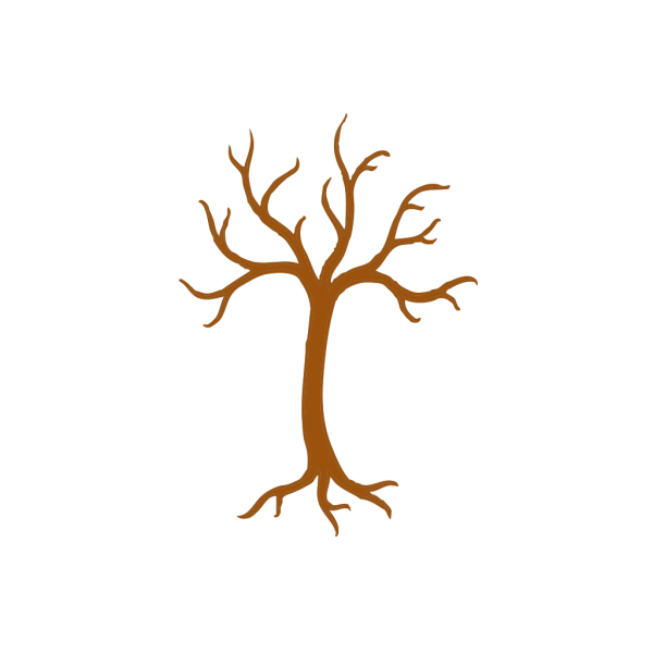 Симметричный силуэт дерева