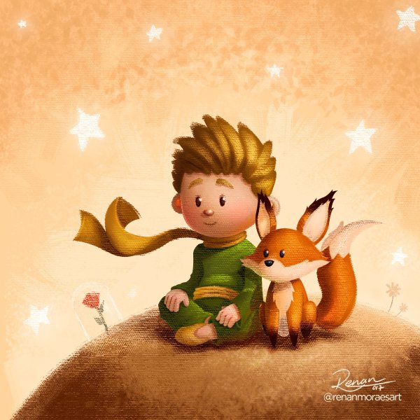 Маленький принц рисунок в скетчбуке