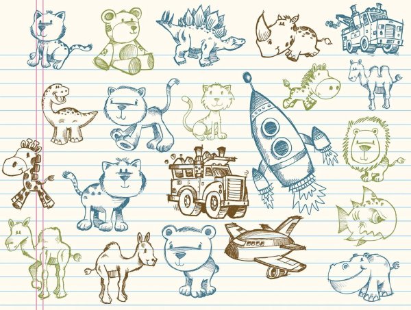 Узоры по клеточкам в тетради