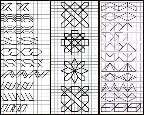 Орнамент на полях тетради