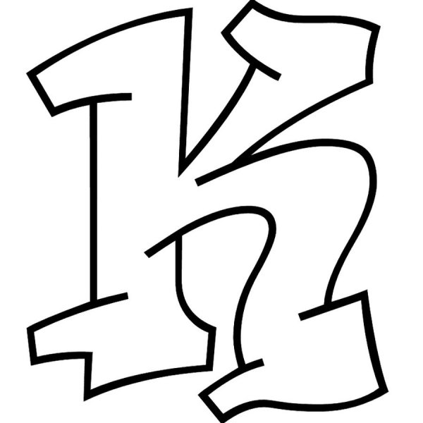 Буква k граффити