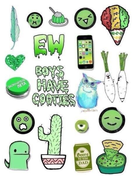 Маленькие зеленые рисунки