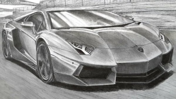 Ламборджини авентадор рисунок