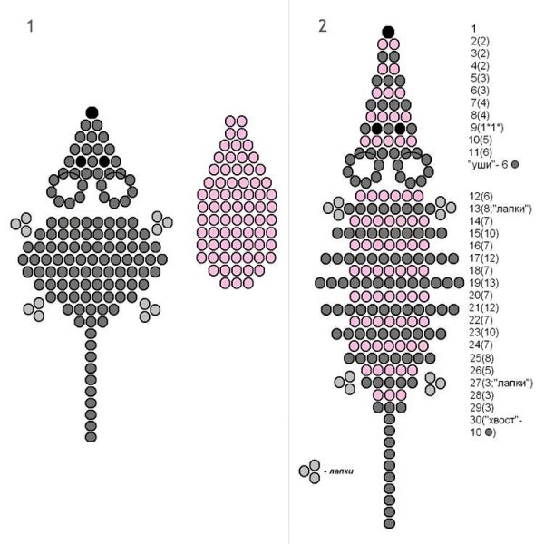 Схемы бисеро плетение бисером