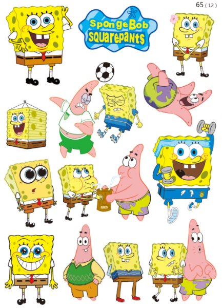 Губка Боб квадратные штаны наклейки