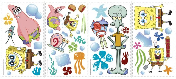 Наклейки губка Боб