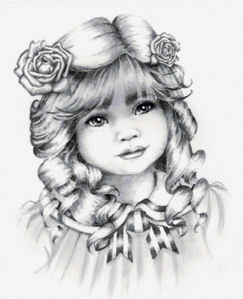 Рисунок девочки карандашом