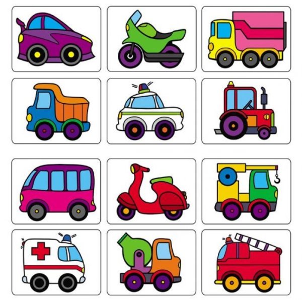Цветные машины для детей