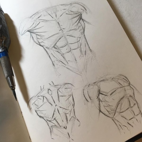 Обучалка рисованию карандашом части тела