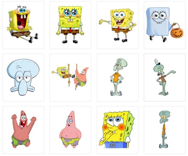 Герои из мультика губка Боб