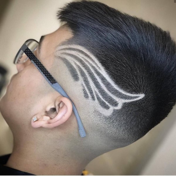 Мужские стрижки с рисунком на висках