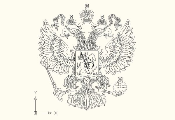 Герб РФ без геральдического щита