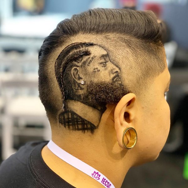 Мужские прически с узорами