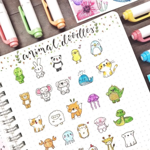 Маленькие рисунки для срисовки в блокнот