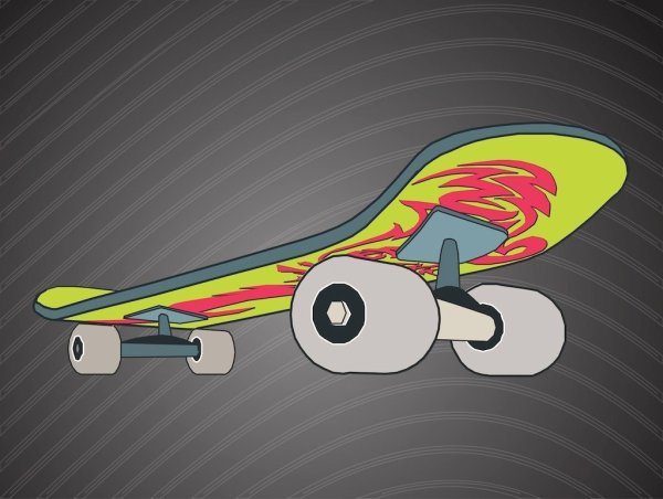 Силуэт скейтбордиста