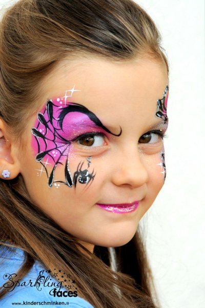 Аквагрим тыква на Хэллоуин для детей