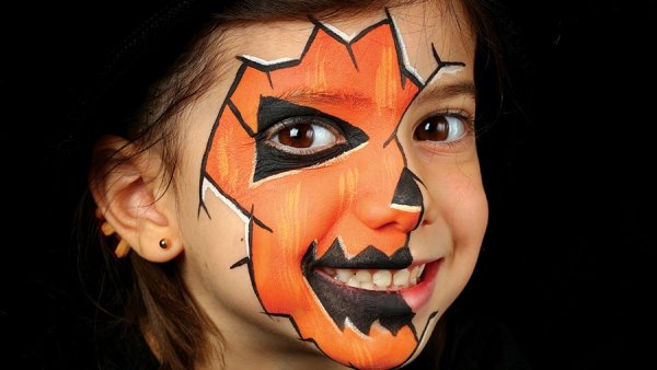 Аквагрим на Хэллоуин для детей