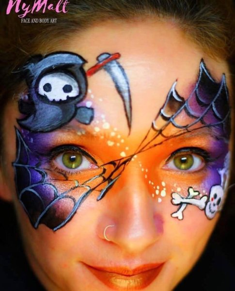 Аквагрим на Хэллоуин для детей