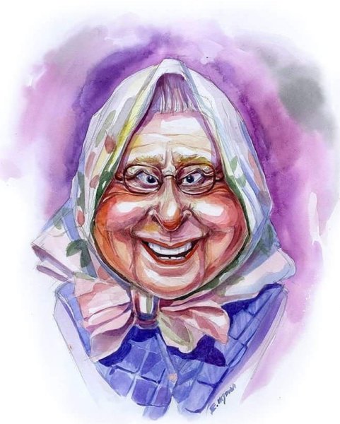 Старушка мультяшная