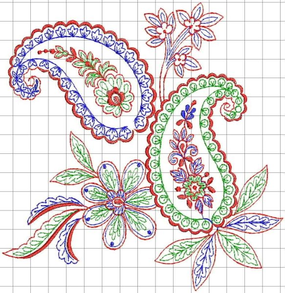 Трафарет цветы для вышивки