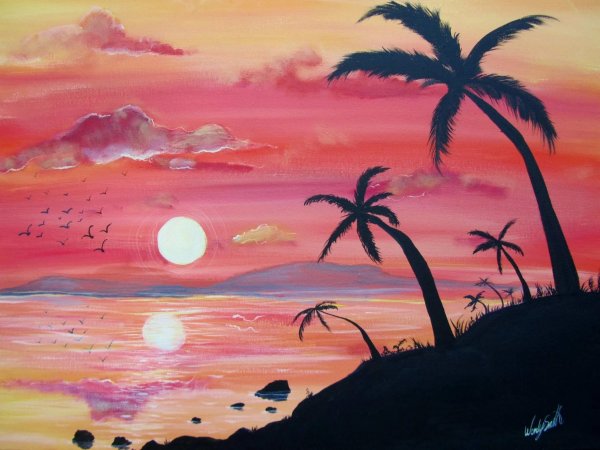 Закат мультяшный