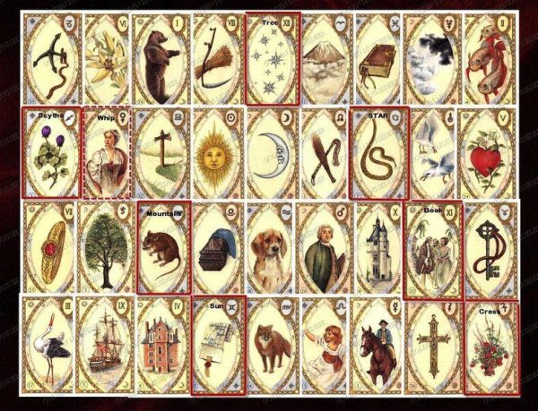 Гадальные карты оракул список предсказаний
