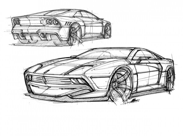 Chevrolet Corvette c7 zr1 чертеж