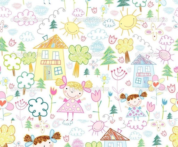 Детские фоны для скрапбукинга
