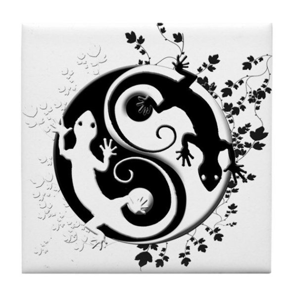 Дракон Инь Янь эскиз