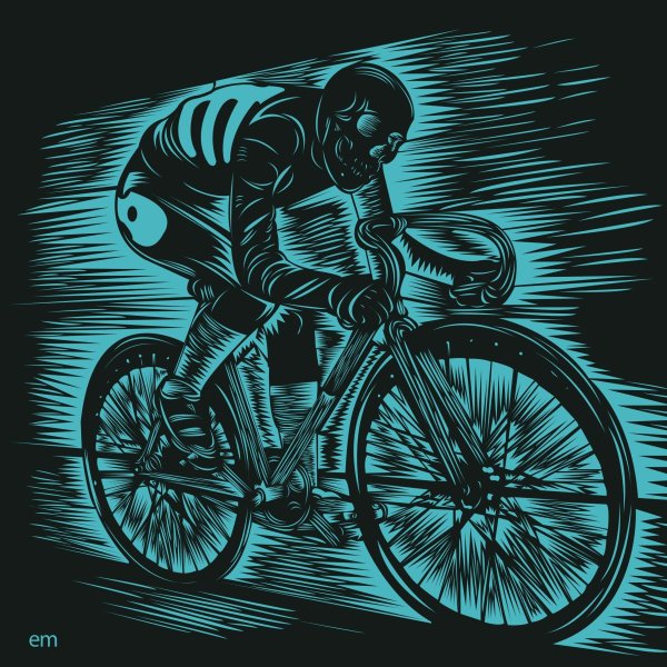 Велосипедист арт