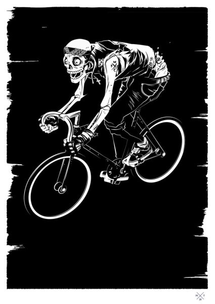 Велосипедист скелет
